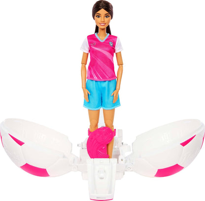 Barbie Muñeco y accesorios de jugador de fútbol con muñeca Brunette...