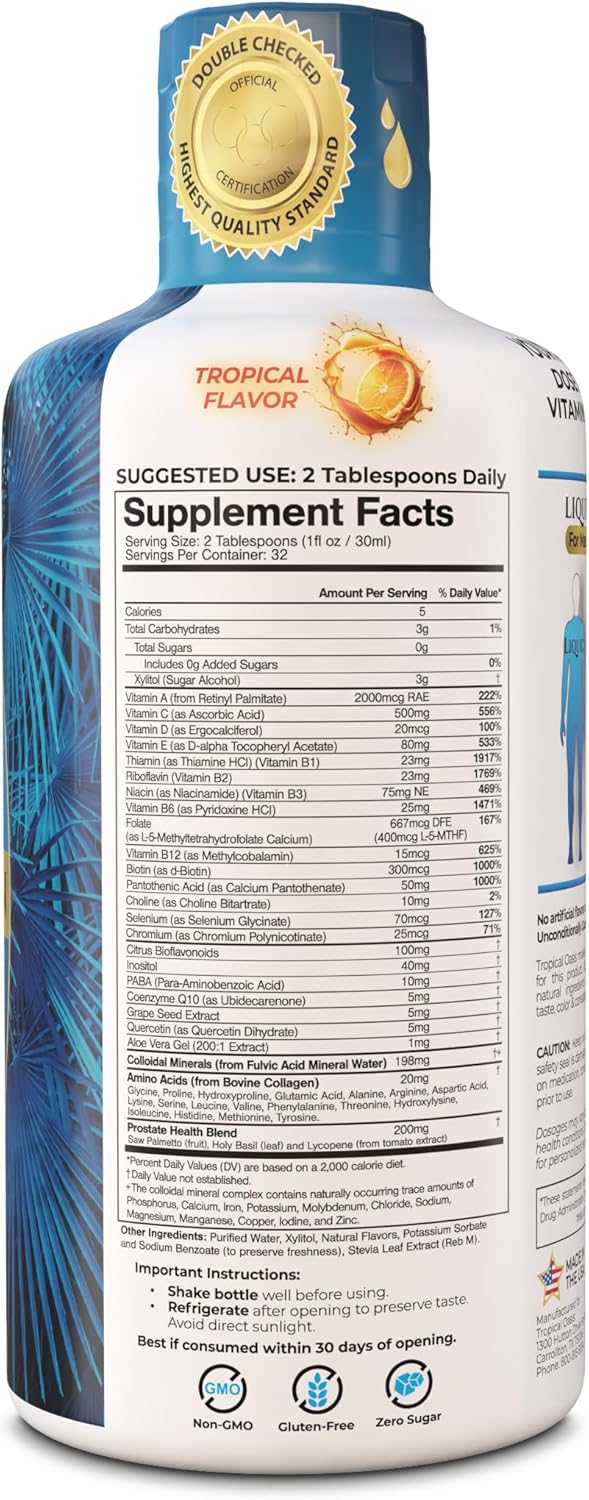 Multivitamínico líquido premium para hombres | Multivitamínico para...