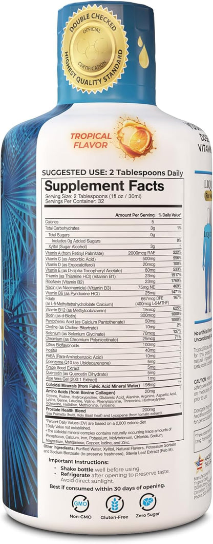 Multivitamínico líquido premium para hombres | Multivitamínico para...