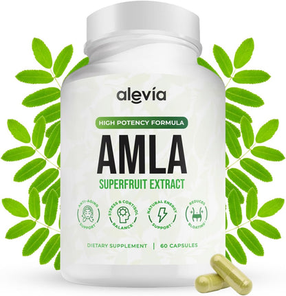 Alevia Cápsulas orgánicas Amla de 1000 mg \u2013 Suplemento de frut...