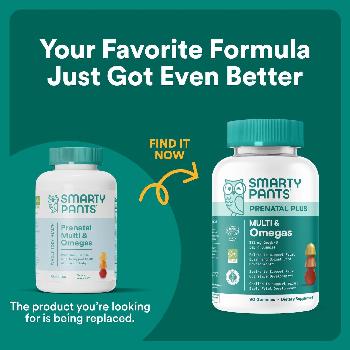 SmartyPants Vitaminas prenatales para mujeres, gomitas multivitamín...