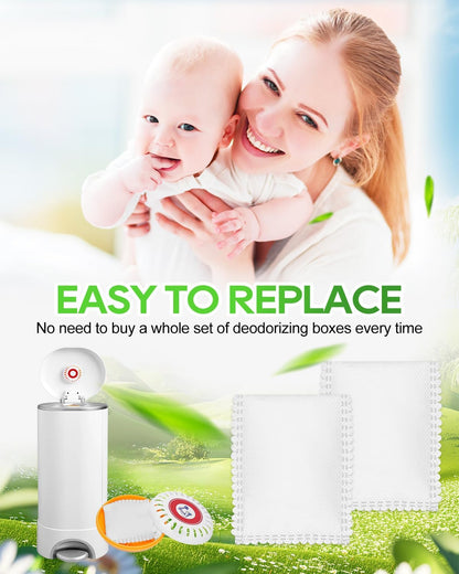 KeeTidy Desodorizador de cubo de pañales compatible con cartucho de...
