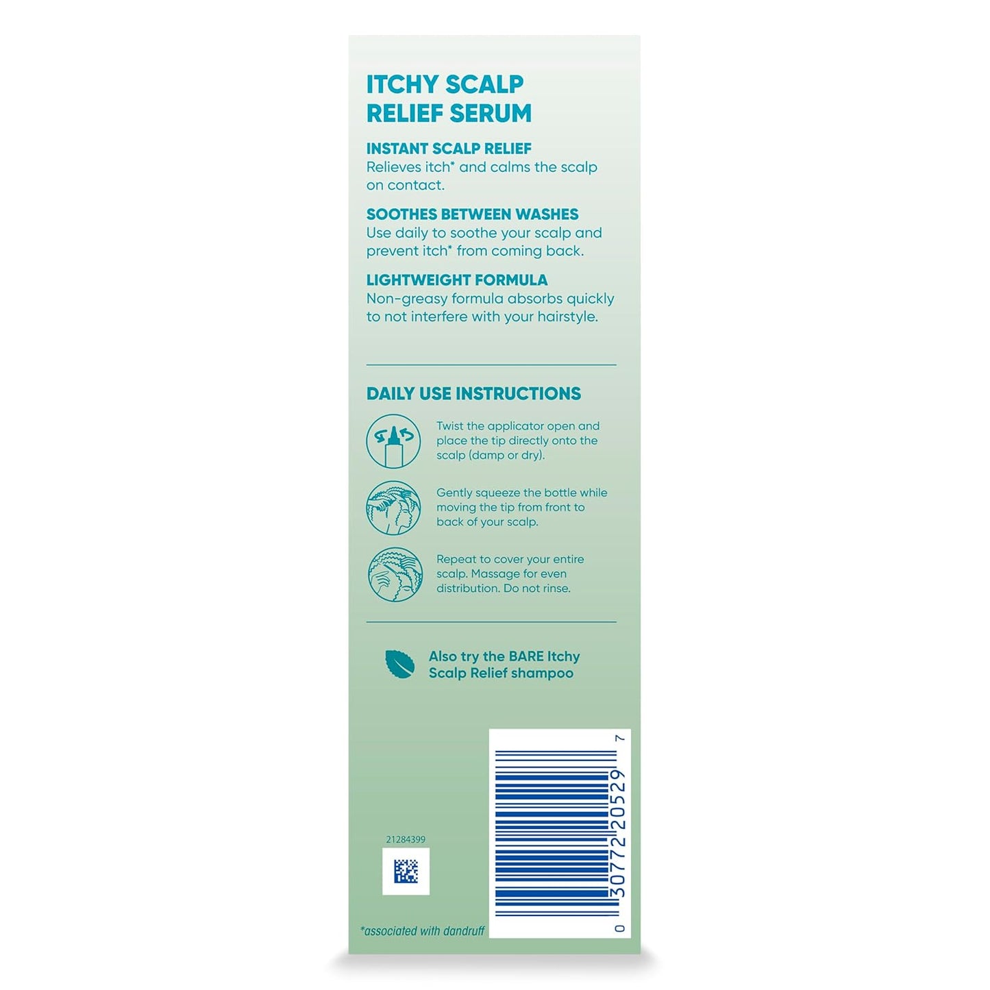 Head & Shoulders Suero anticaspa para aliviar el cuero cabelludo desnudo, 0.1% de piritiona de zinc, para alivio de picazón y comodidad del cuero cabelludo, 4.2 onzas líquidas