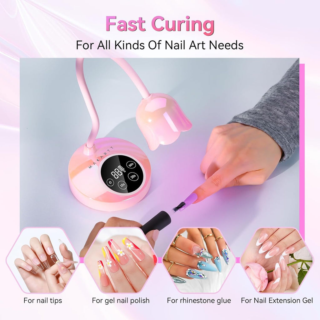 Makartt Flash Cure - Lámpara de uñas UV para uñas de gel, diseño de...