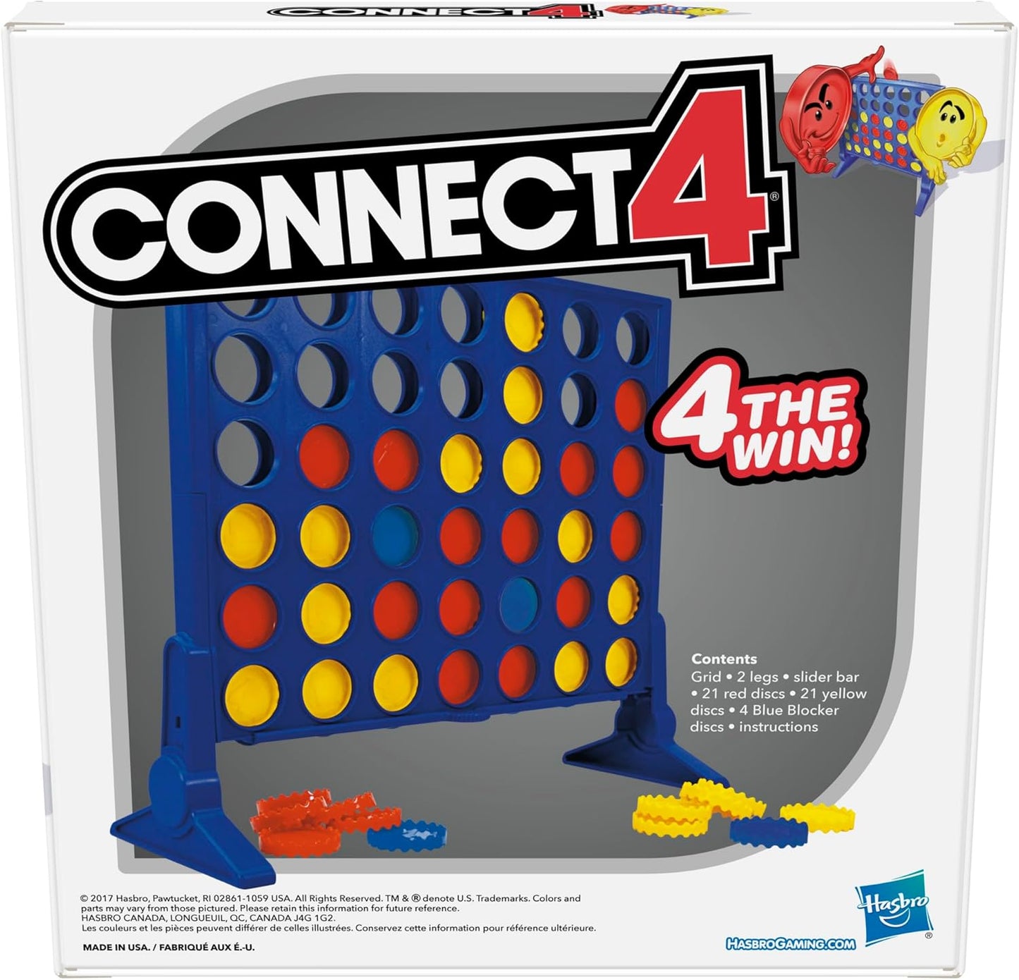 Hasbro Gaming Conecta 4 Juego de mesa de estrategia para edades de 6 años en adelante (exclusivo de Amazon)