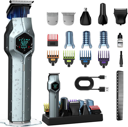 TRIMX Recortadora de barba para hombres, cabezales magnéticos de re...