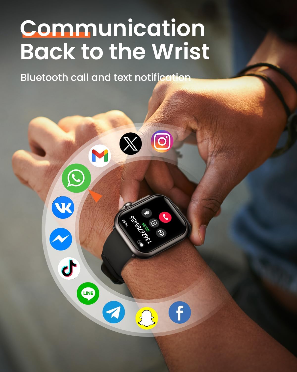 Reloj inteligente para mujer para iPhone Android: 1.85 "Smartwa...