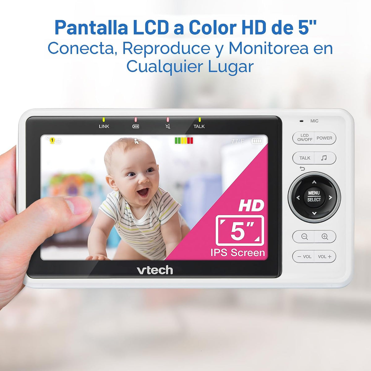 VTech Monitor de bebé WiFi inteligente de 2 cámaras con cámara FHD...