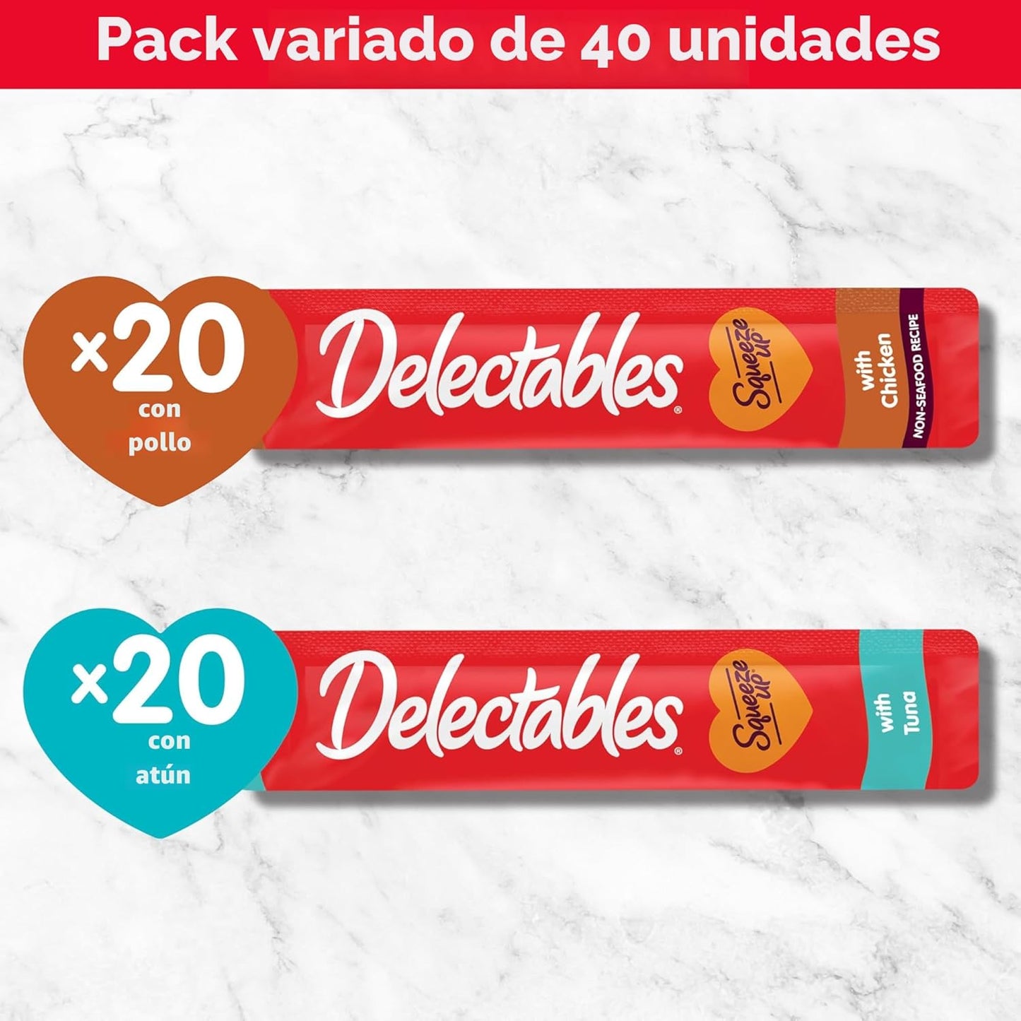 ¡Nuevo! Delectables Pack de Variedad en Tubo, Puré Cremoso Apretáve...