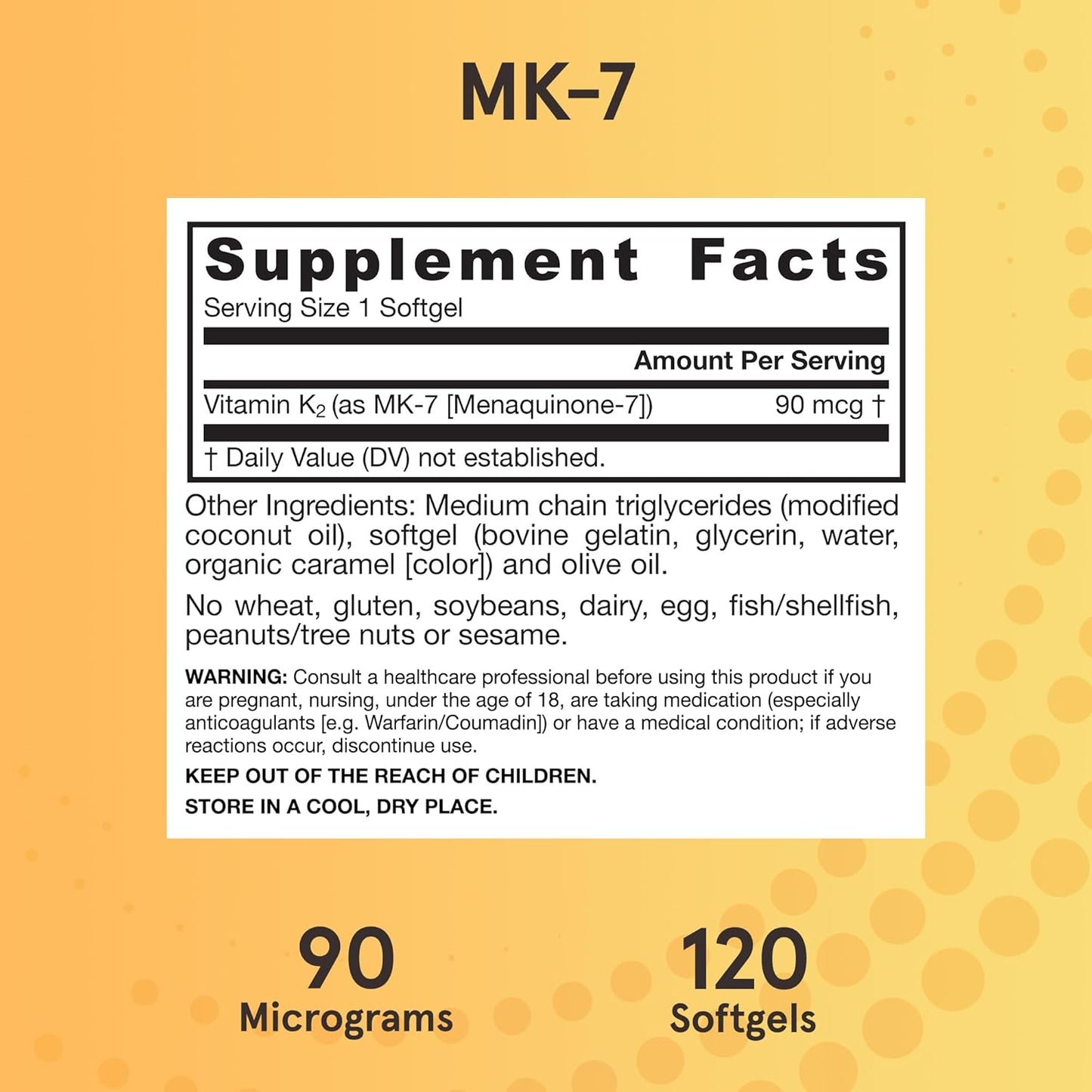Jarrow Formulas MK-7 90mcg - Forma Bioactiva de VIT K2 - 120 Porcio...