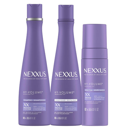Nexxus HY-VOLUME Champú, Acondicionador y Espuma de Volumen Sin Pes...