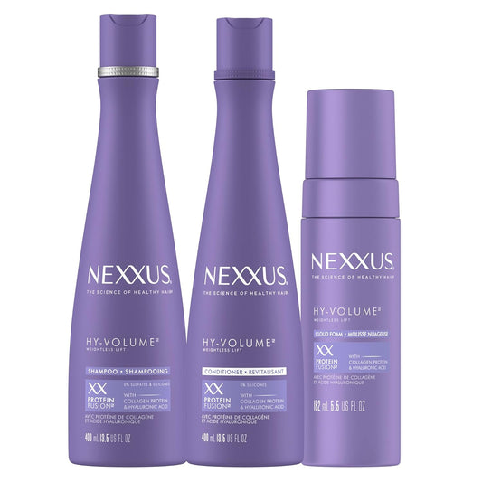 Nexxus HY-VOLUME Champú, Acondicionador y Espuma de Volumen Sin Pes...