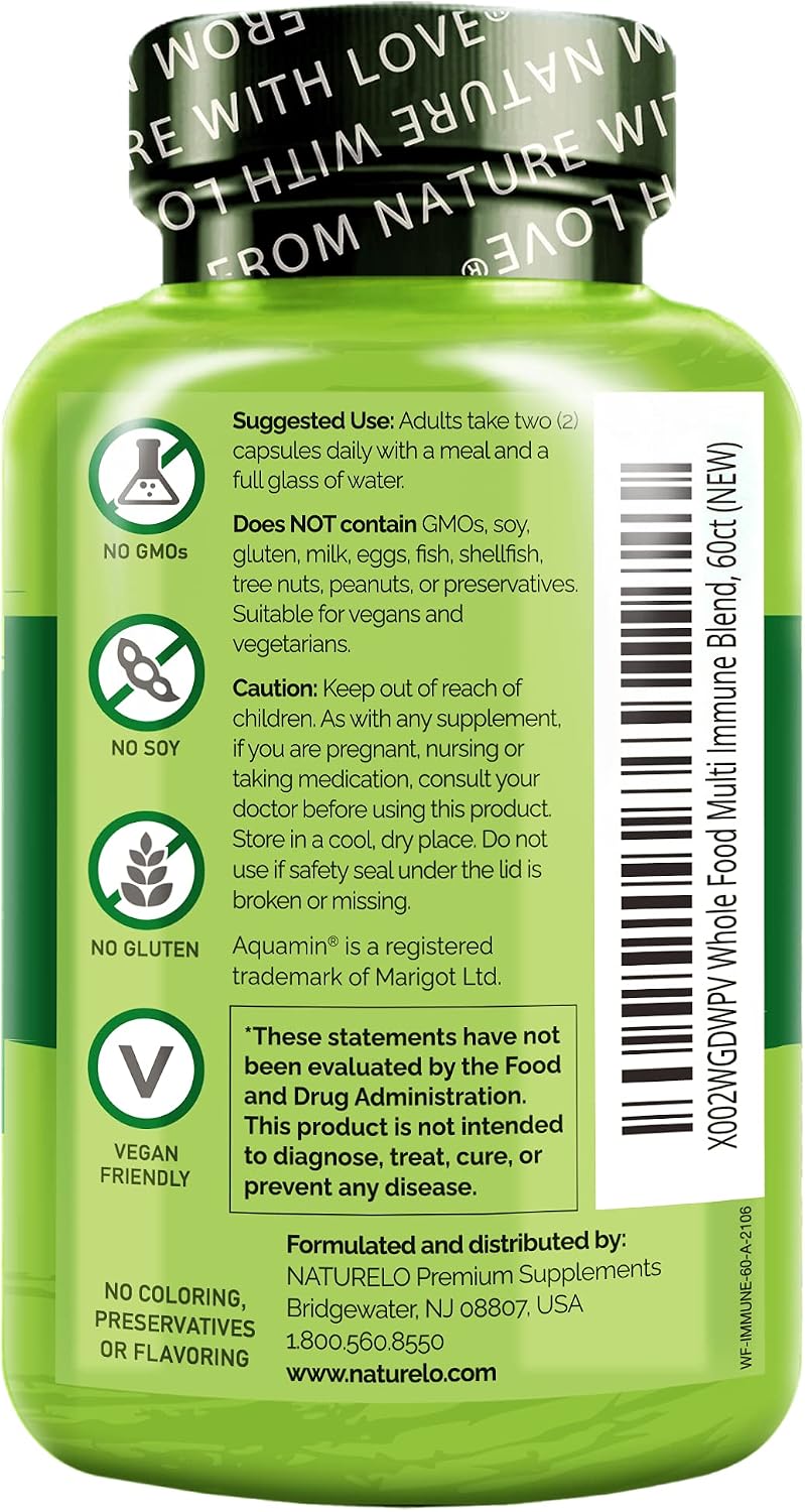 NATURELO Multivitamínico de alimentos integrales + Mezcla inmunológ...
