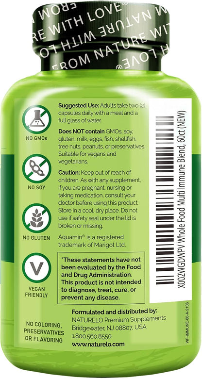 NATURELO Multivitamínico de alimentos integrales + Mezcla inmunológ...
