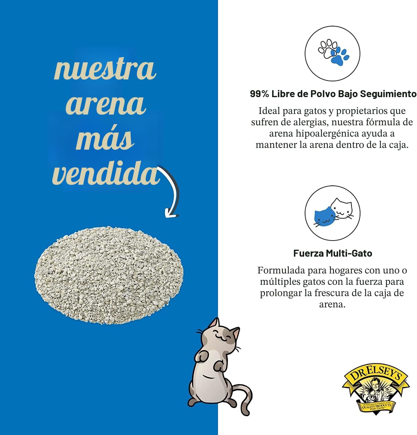 Dr. Elsey's Arena para gatos de arcilla aglutinante ultra sin p...