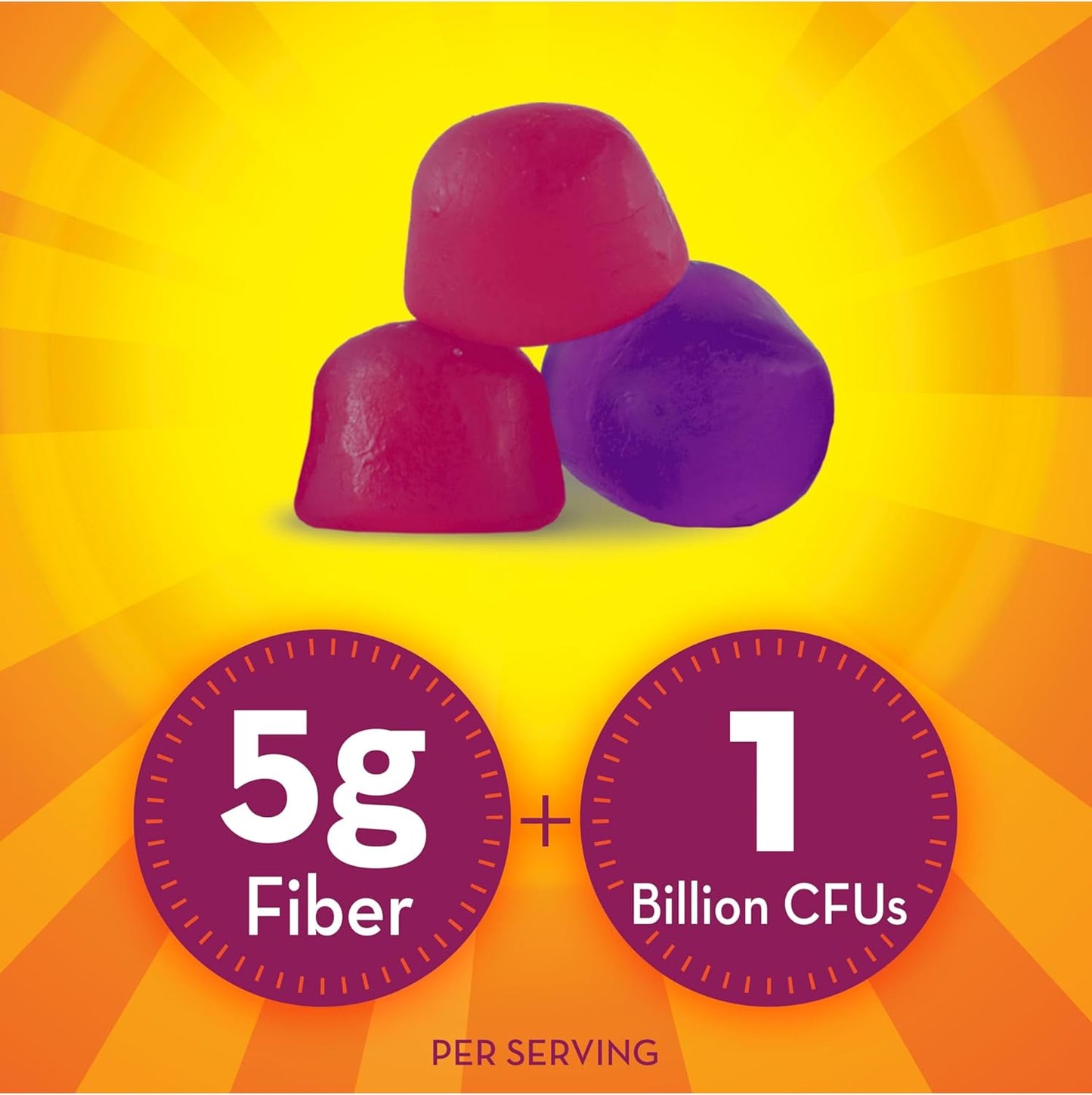 Metamucil Gomitas de fibra para adultos con probióticos para el ali...