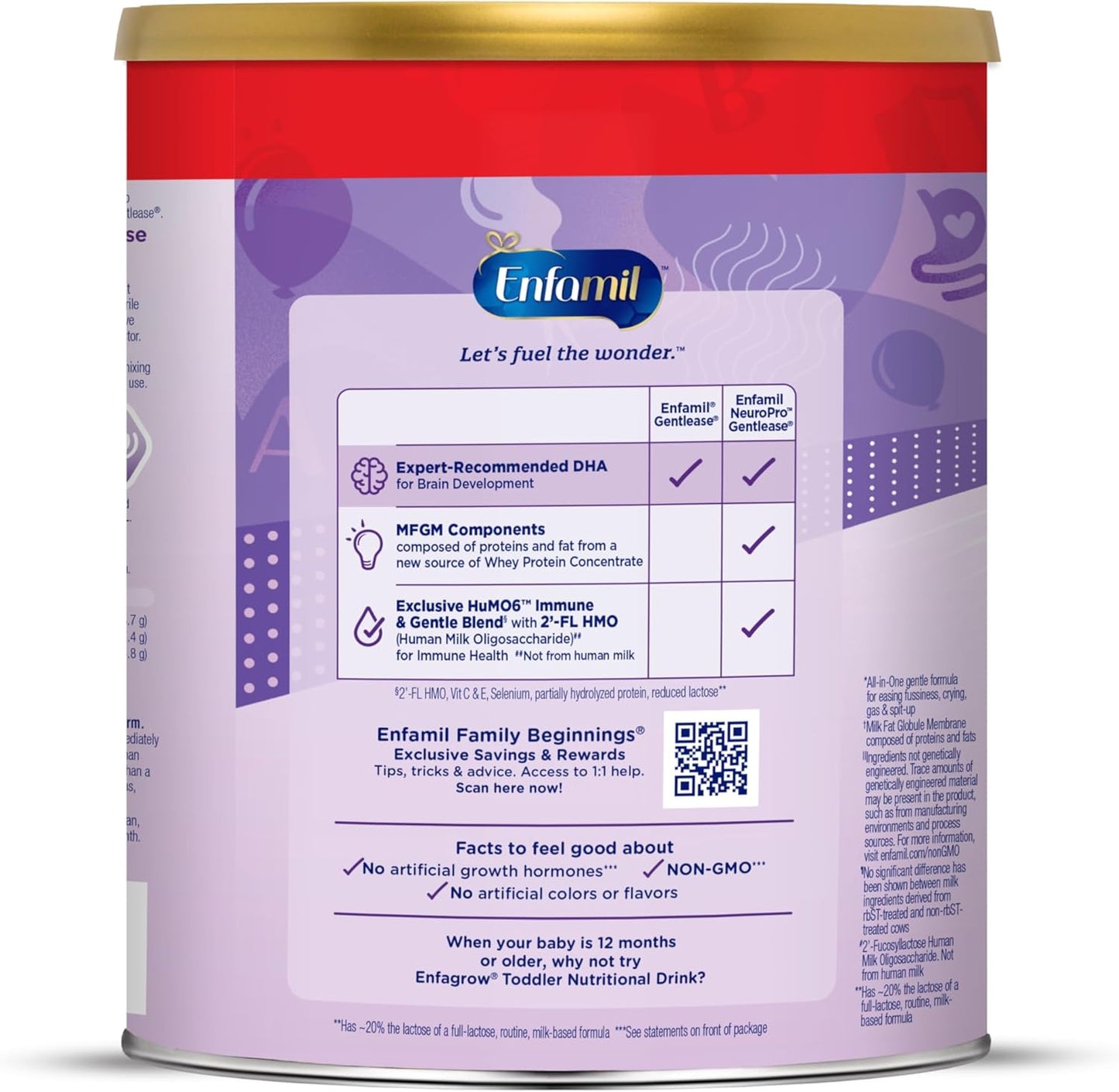 Enfamil NeuroPro Gentlease para aliviar la irritación, el llanto, g...