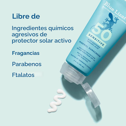 Blue Lizard - Protector solar mineral SENSIBLE con óxido de zinc, S...