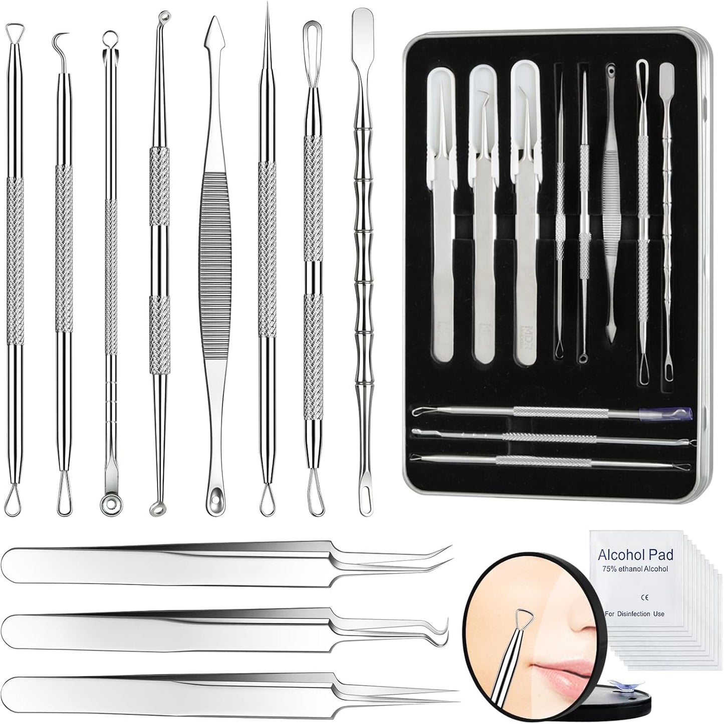 Meidaier Kit de eliminación de puntos negros, extractor de comedona...