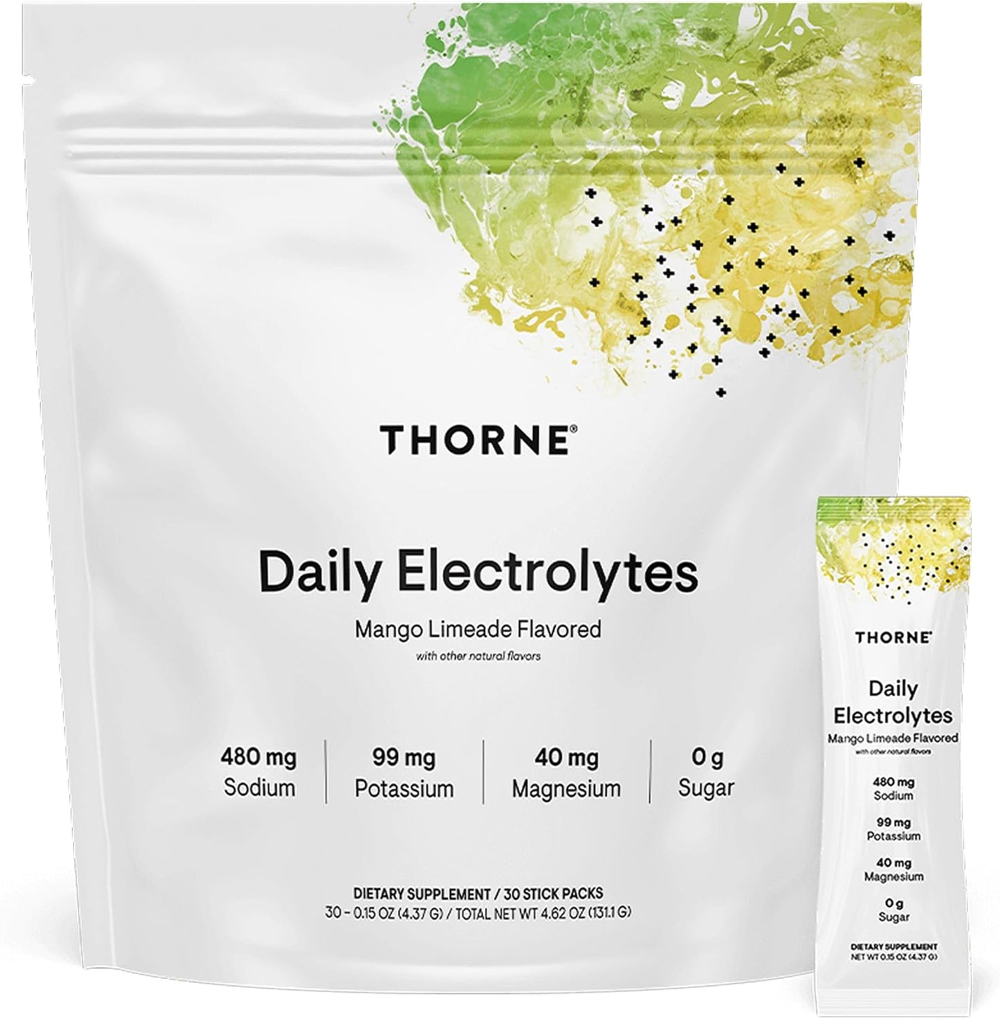 THORNE - Electrolitos Diarios - Mezcla de Bebida en Polvo de Electr...