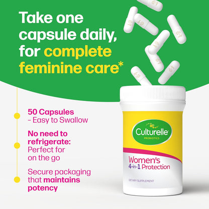 Culturelle Suplementos probióticos diarios 4 en 1 para mujeres \u20...