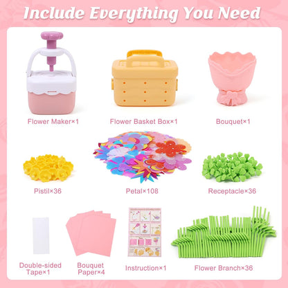 IQKidz Ramos de flores de juguete para niñas, kits de manualidades...