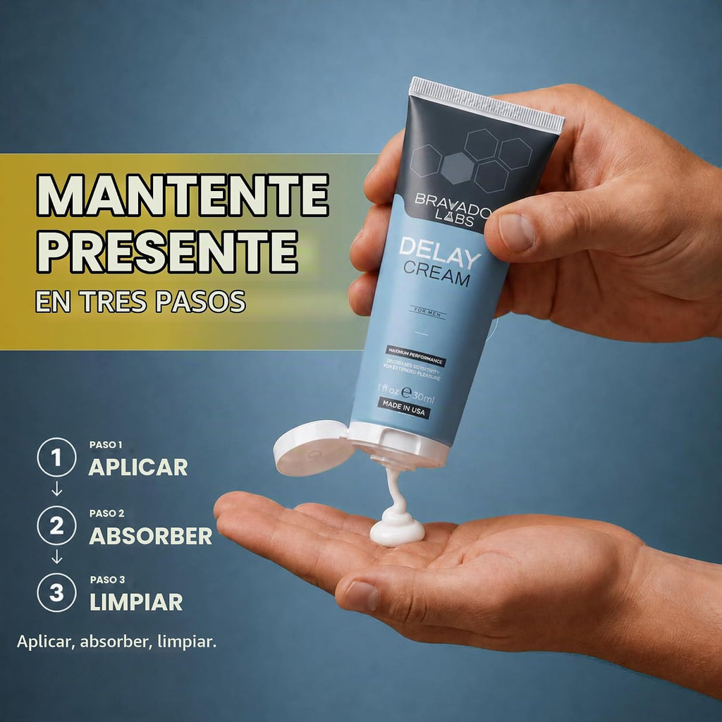 Crema de retardo Bravado Labs para hombres con benzocaína tópica pa...