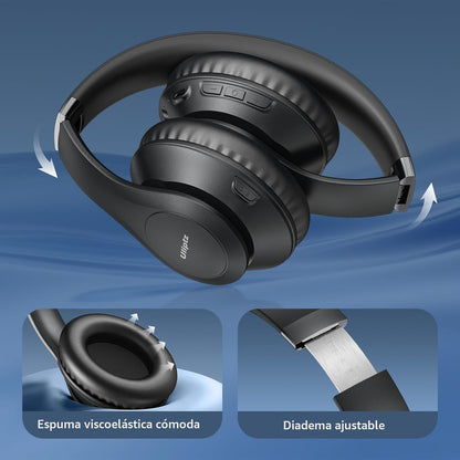 Uliptz Auriculares Bluetooth inalámbricos, tiempo de reproducción d...