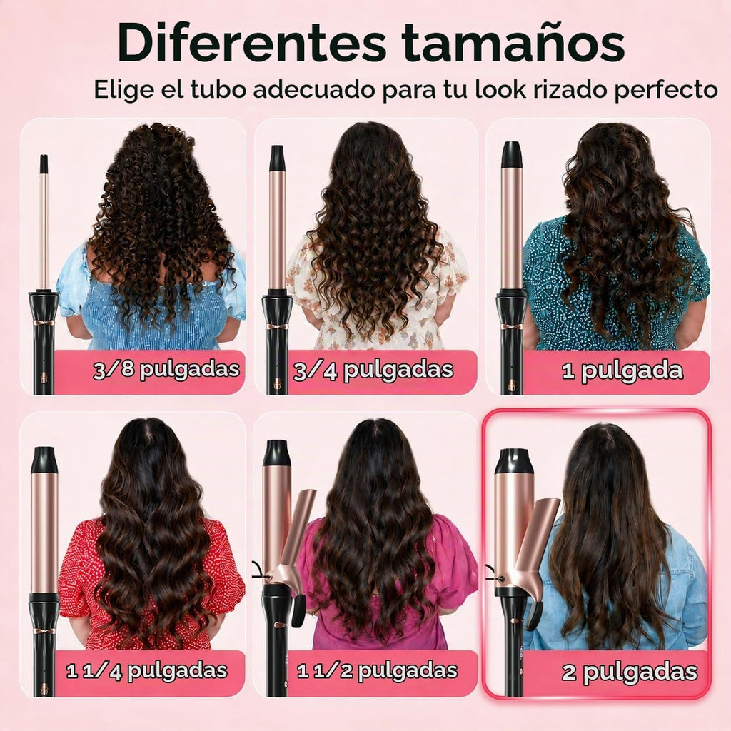 Hahahope Rizador de 2 pulgadas, barril extra grande para olas de pl...