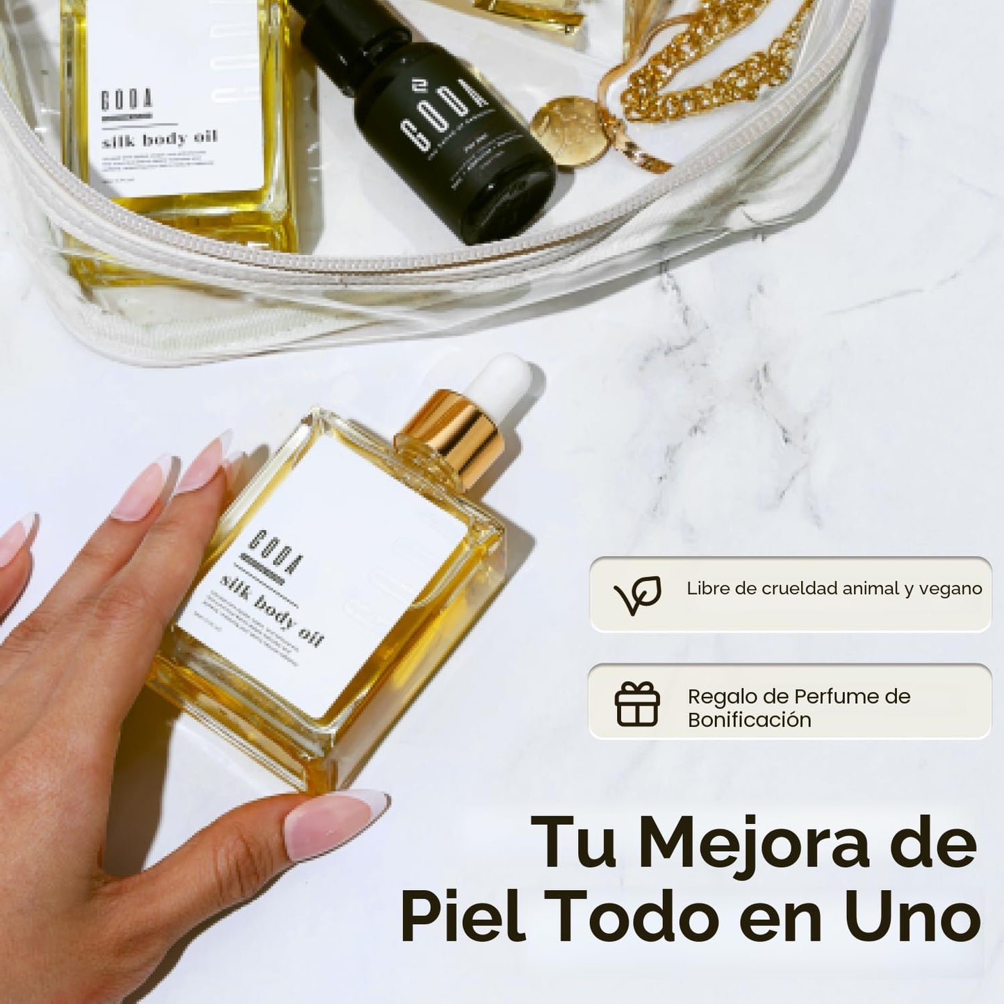 GODA Aceite Corporal de Seda para Mujeres - Fórmula Reafirmante y A...