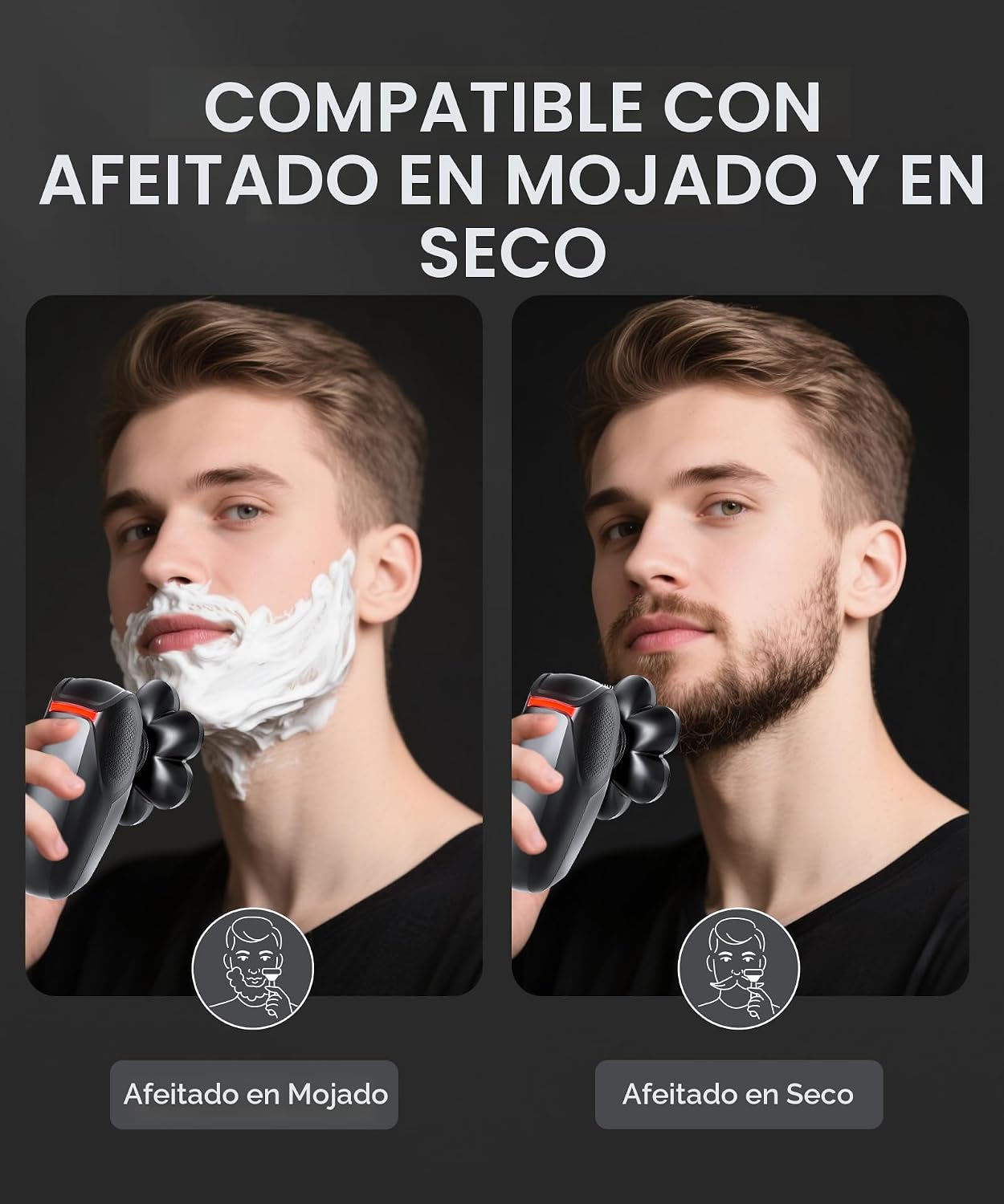 MALEGEBAZ Afeitadoras de cabeza para hombres calvos, kit de aseo 5...