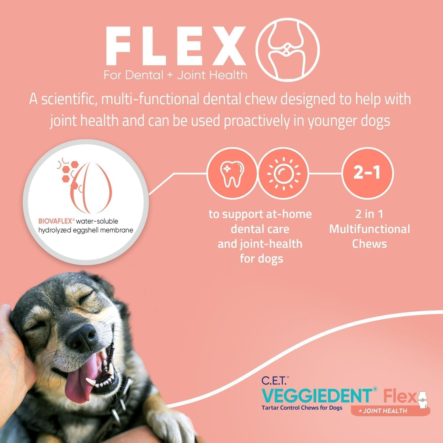 Virbac C.E.T. VEGGIEDENT Flex - Masticables de Control de Sarro par...