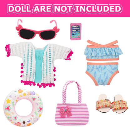 Accesorios de muñeca americana de 18 pulgadas, juegos de natación p...