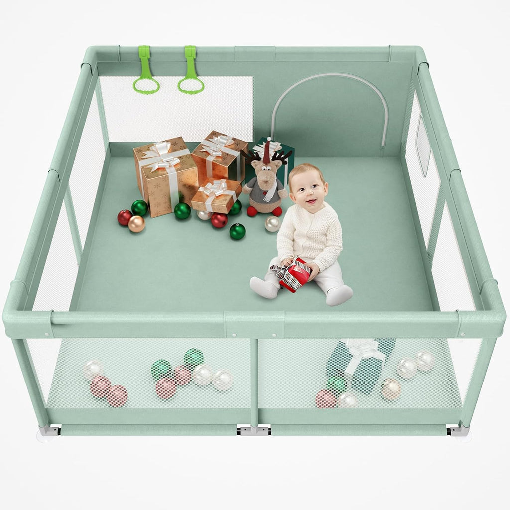 Fodoss - Corralito para bebés y niños pequeños, 47 x 47 pulgadas, v...