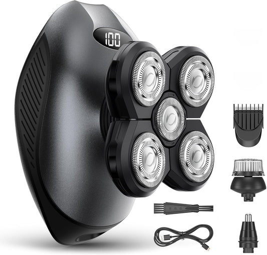 Maquinilla de afeitar eléctrica para hombres, afeitadora de pelo de...