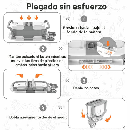Bañera plegable para bebé recién nacido, bañera plegable para bebé...