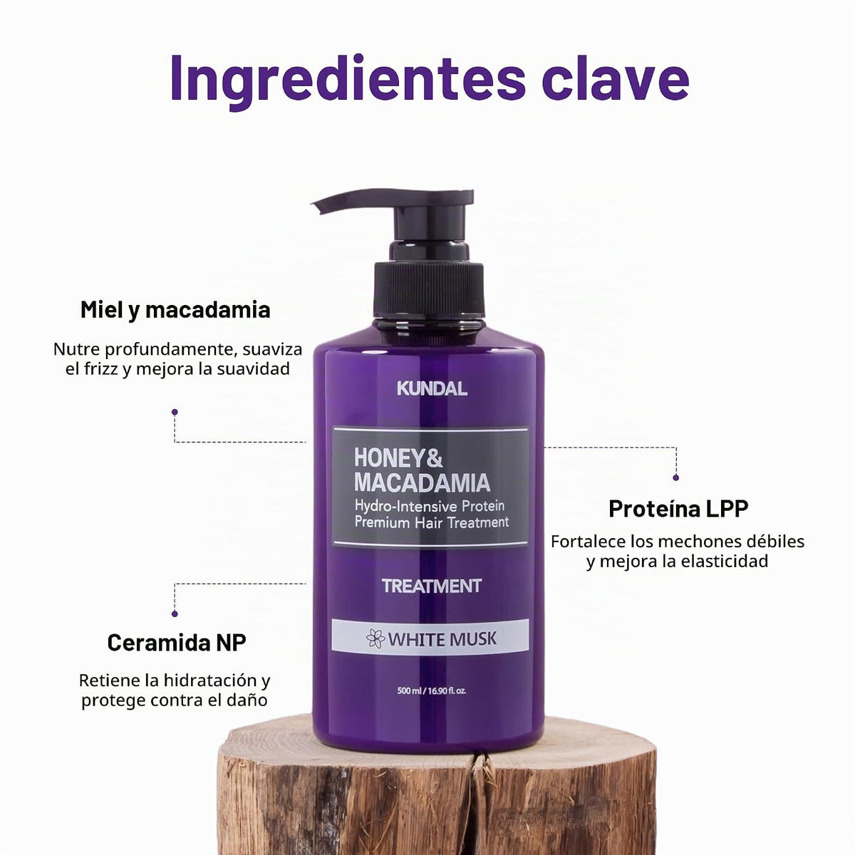 KUNDAL Juego de champú y acondicionador coreano [White Musk] calida...
