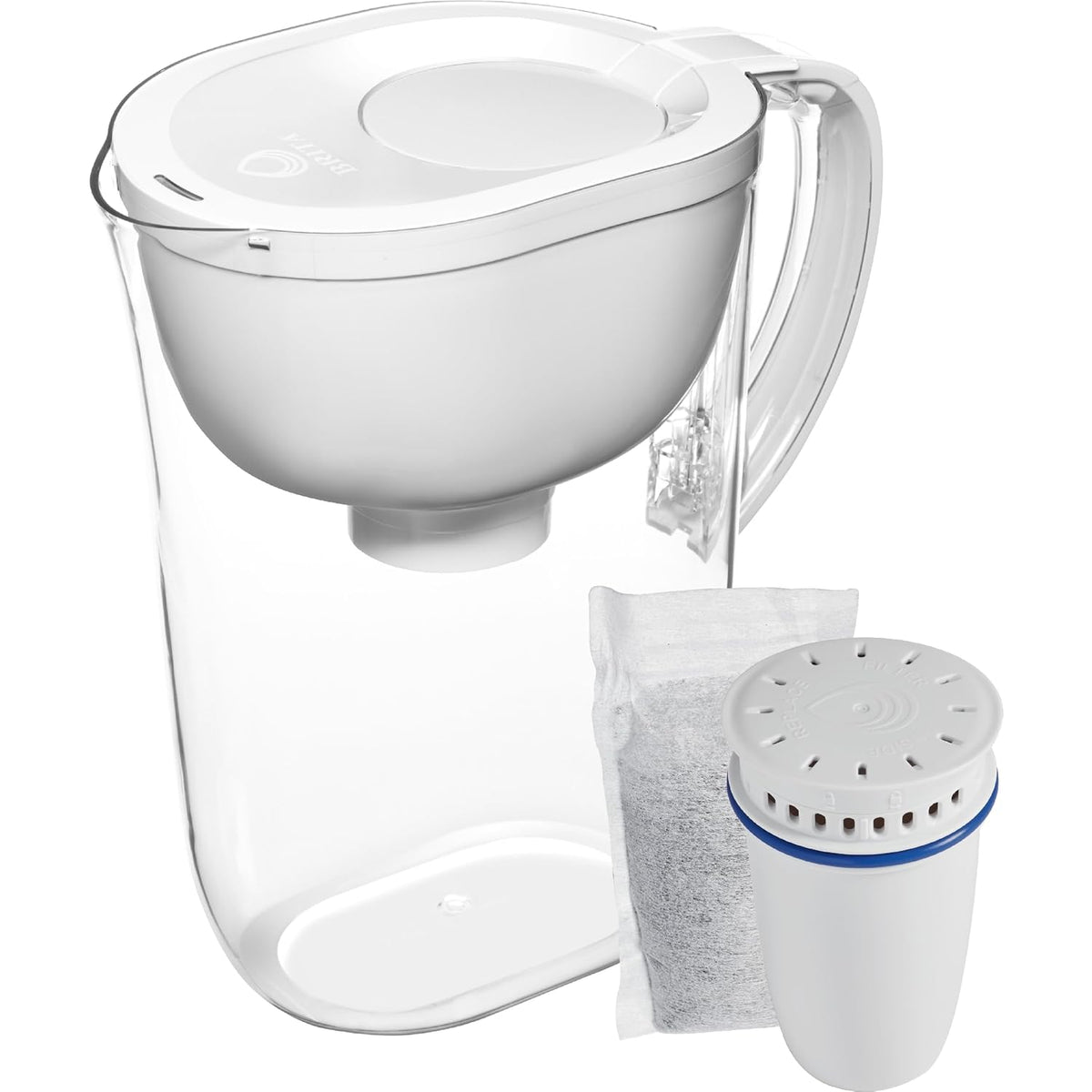 Brita Sistema de filtración de agua recargable con jarra grande de...