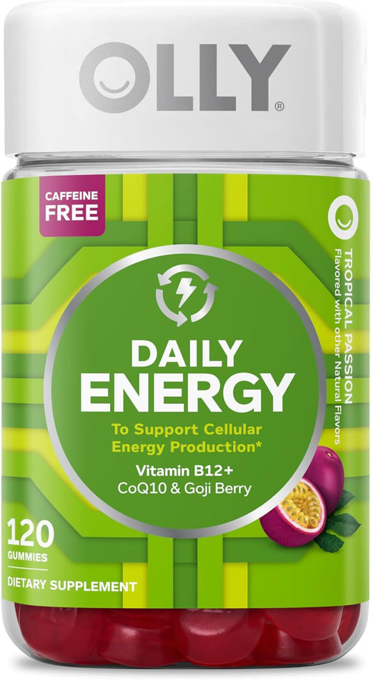 OLLY Daily Energy Gummy, producción de energía celular sin cafeína,...