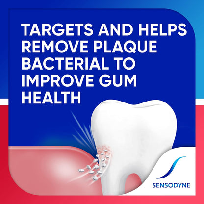 Sensodyne Sensitivity & Gum Sensitive Pasta dental para gingivitis, tratamiento de dientes sensibles, Clean & Fresh - 3.4 oz (paquete de 4)