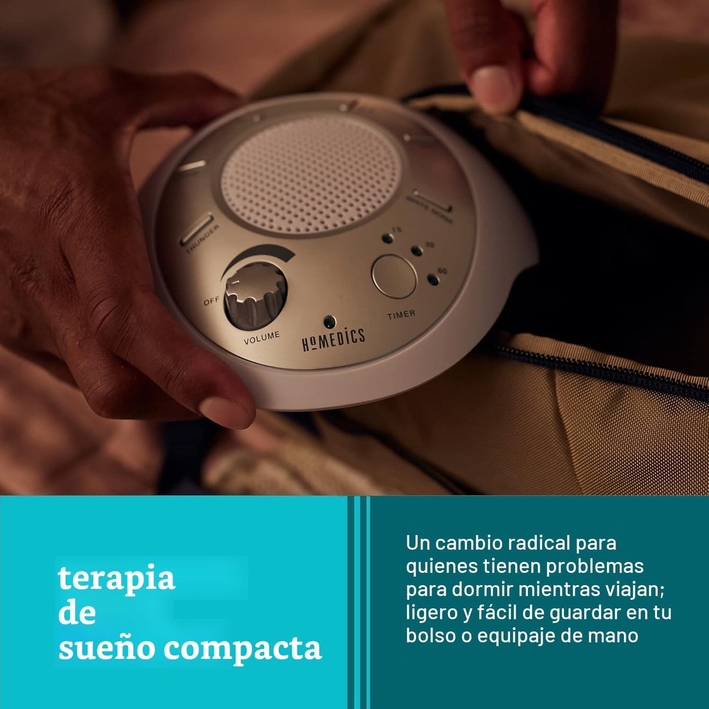 Máquina de relajación con 6 sonidos de la naturaleza, plateado