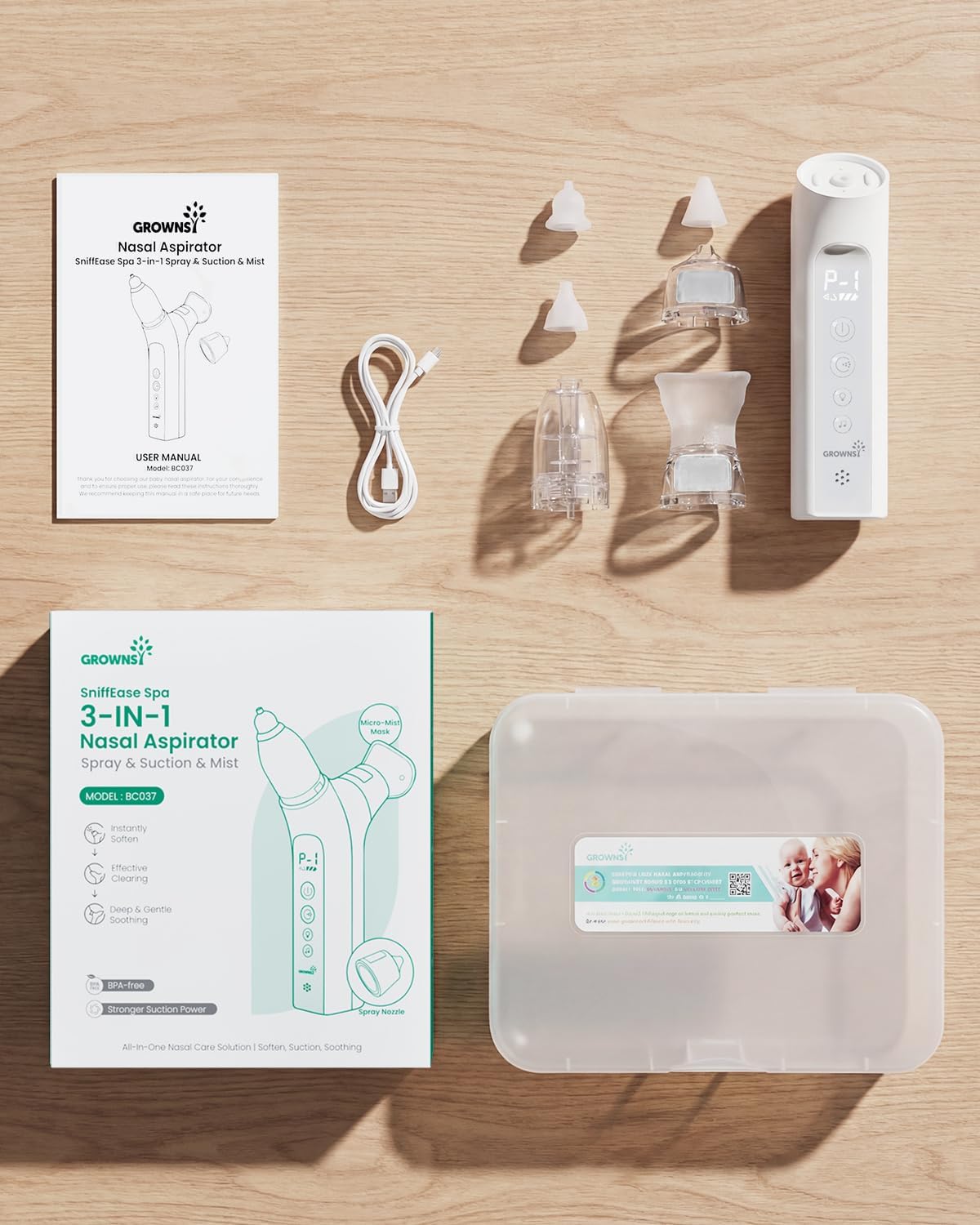 Aspirador nasal para bebés, succión eléctrica de nariz para bebé