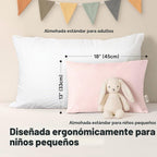 KeaBabies Paquete de 2 almohadas para niños de 2 años a 5,13 x 18 p...