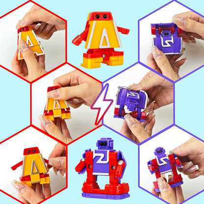 Robots del alfabeto para niños, juguetes educativos de apren