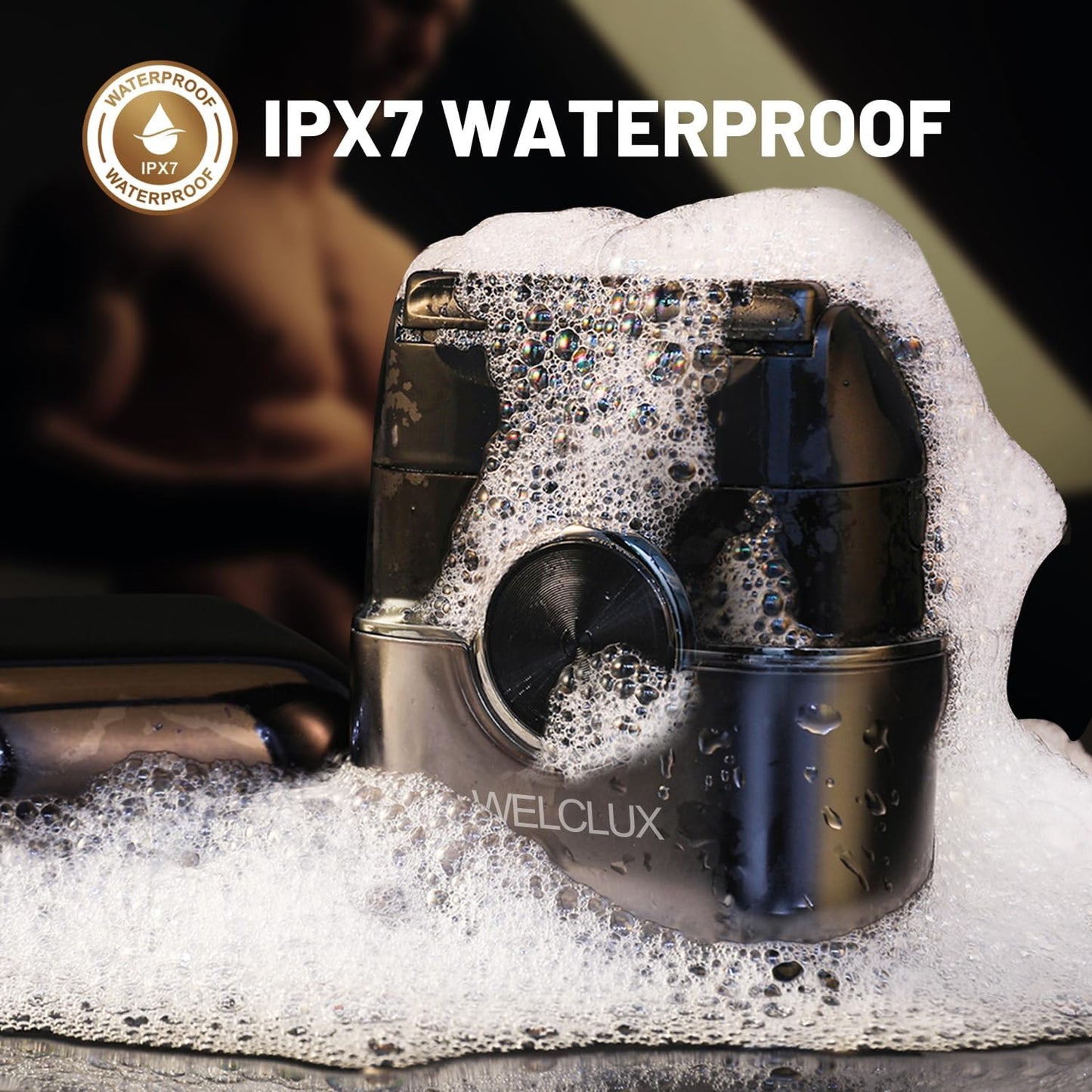 Afeitadoras eléctricas de aluminio para hombres: afeitadora de papel de aluminio para hombres con 2 engranajes ajustables, mini maquinilla de afeitar eléctrica con pantalla LED grande y 4 cuchillas flotantes, afeitadora facial con IPX7 impermeable, regalo
