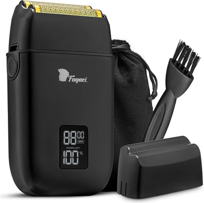 Fagaci Afeitadora de peluquería para hombres – Afeitado suave de vidrio sin irritación, maquinilla de afeitar profesional de barbero de 8500 RPM de alto torque, afeitadora eléctrica de aluminio para