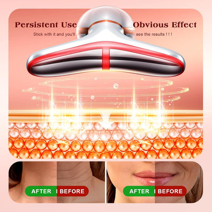 Pedete Masajeador Facial, Terapia de Luz Roja de 7 Colores para Ros...
