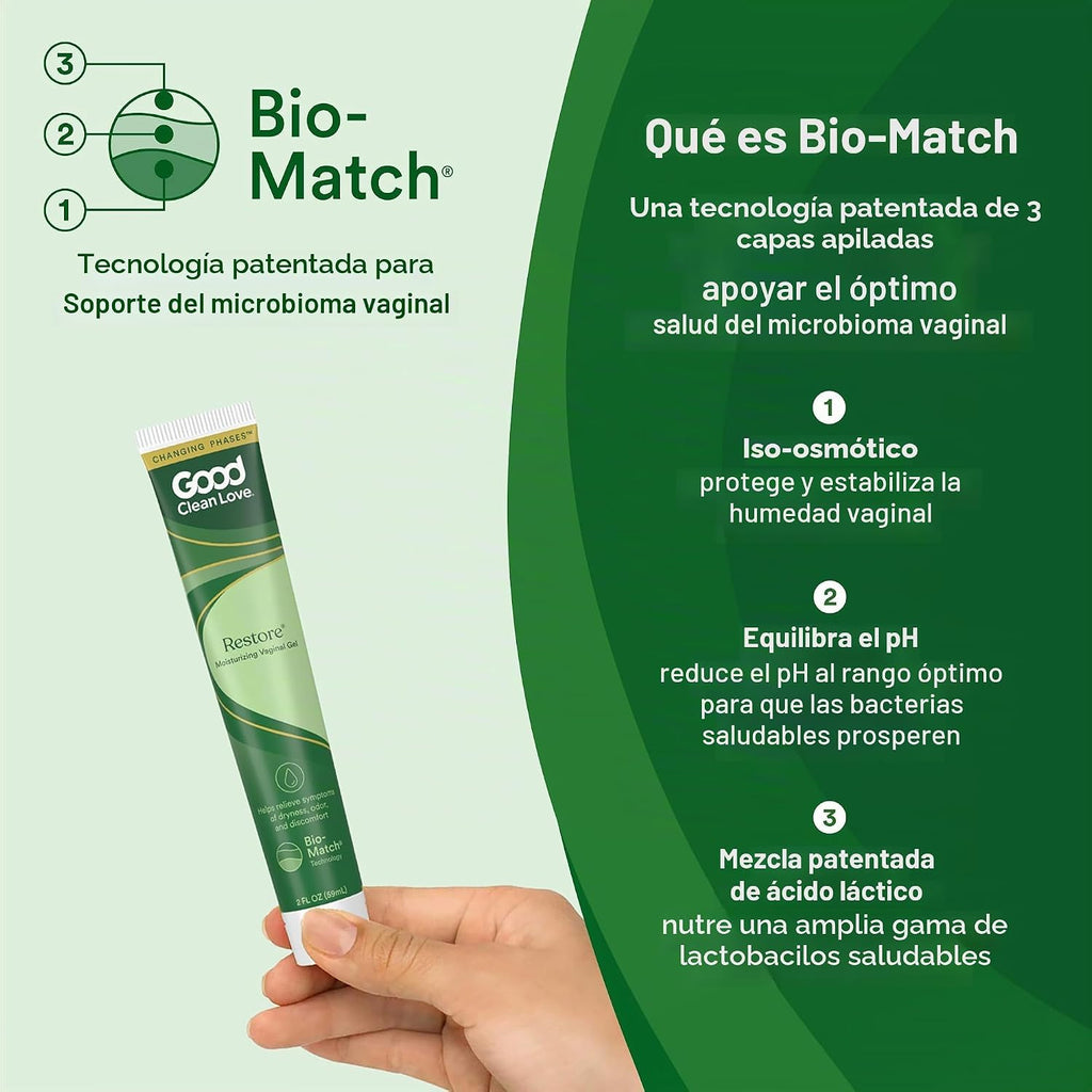 Good Clean Love Restore - Gel vaginal hidratante con pH equilibrado...