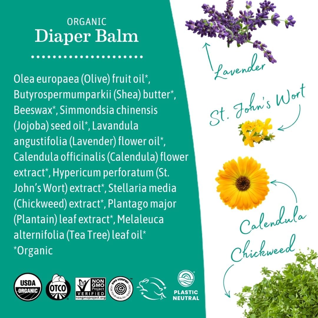 Earth Mama Bálsamo orgánico para pañales de 2 onzas | Crema de paña...