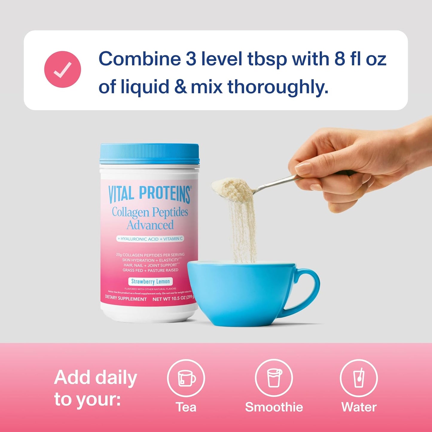 Vital Proteins Péptidos de colágeno avanzados, péptidos hidrolizado...